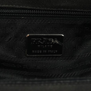 1998 Anthracite Suede Resin Handle Tote Bag