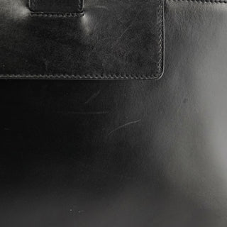 001 4083 Black Leather Jackie Tote Bag