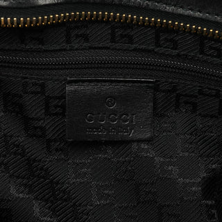 001 4083 Black Leather Jackie Tote Bag