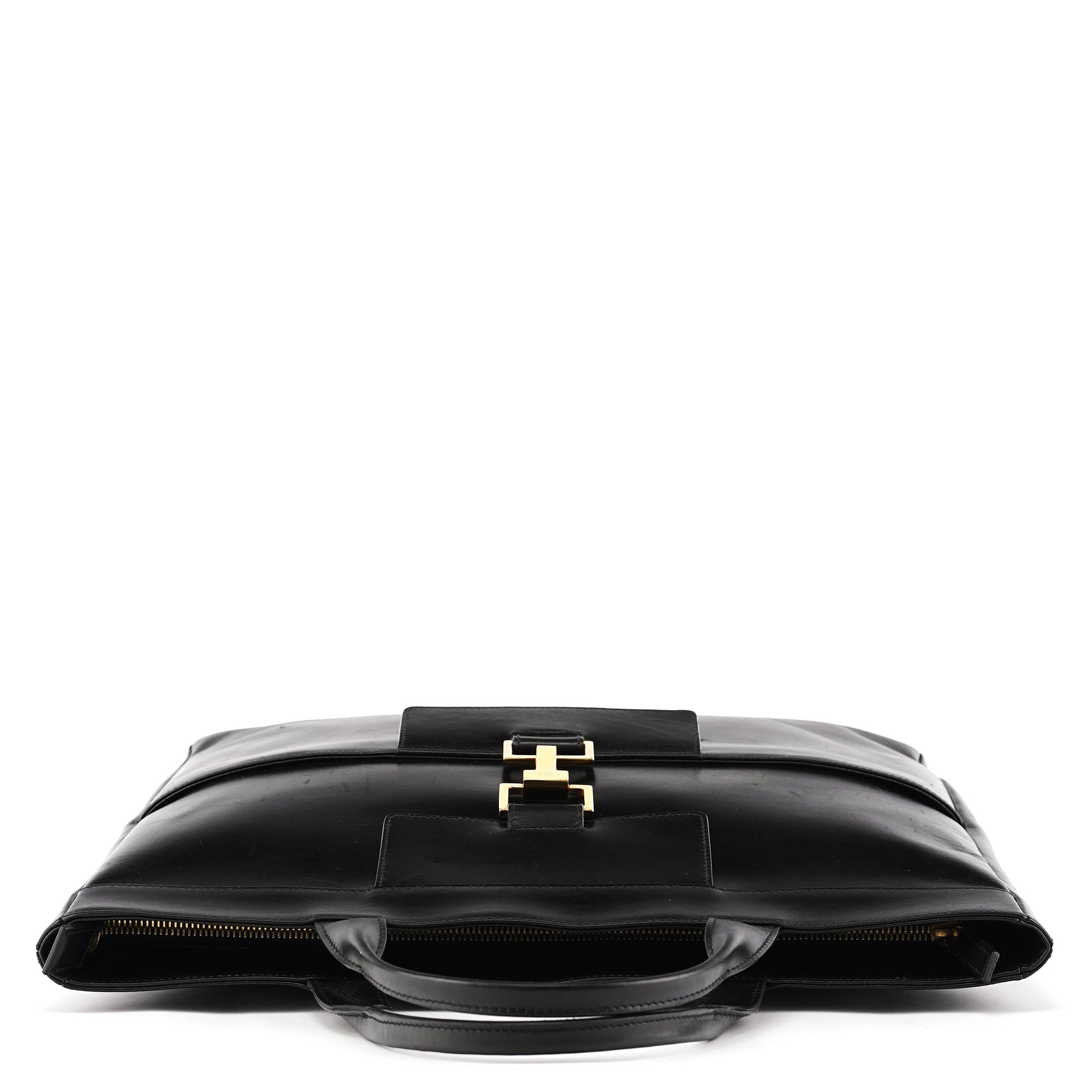 Gucci 001 4083 Black Leather Jackie Tote Bag