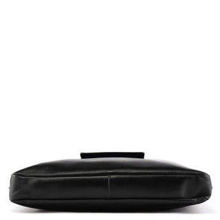 001 4083 Black Leather Jackie Tote Bag