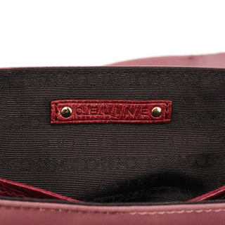 Pink Nylon Leather Flap Shoulder Bag