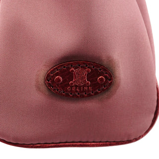 Pink Nylon Leather Flap Shoulder Bag