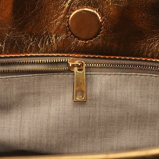 Bronze Metallic Leather Irina Tote Bag