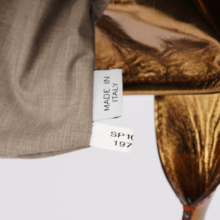 Bronze Metallic Leather Irina Tote Bag