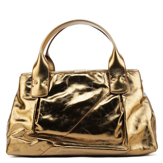 Bronze Metallic Leather Irina Tote Bag