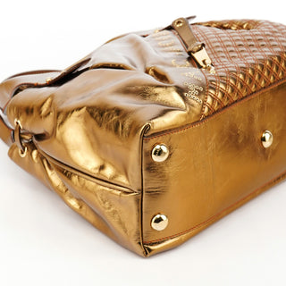 Bronze Metallic Leather Irina Tote Bag