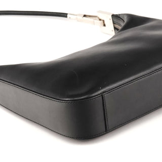 001 3312 Black Calfskin Hobo Shoulder Bag