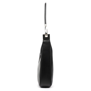 001 3312 Black Calfskin Hobo Shoulder Bag