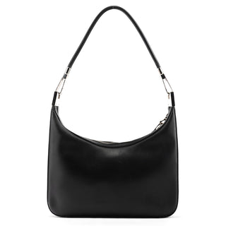 001 3312 Black Calfskin Hobo Shoulder Bag