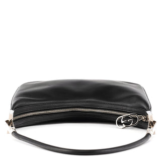 001 3312 Black Calfskin Hobo Shoulder Bag