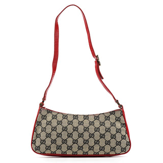 001 4152 Beige Red GG Canvas Shoulder Bag