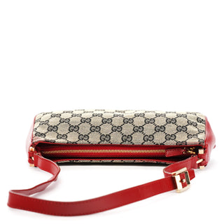 001 4152 Beige Red GG Canvas Shoulder Bag