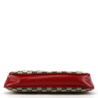 001 4152 Beige Red GG Canvas Shoulder Bag