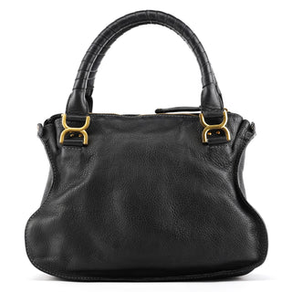 Black Pebbled Leather Marcie 2-Way Bag