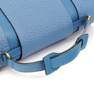 Blue Pebbled Leather 2-Way Bag