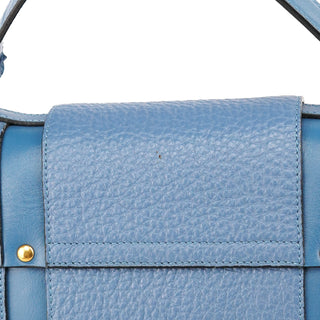 Blue Pebbled Leather 2-Way Bag