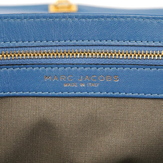 Blue Pebbled Leather 2-Way Bag