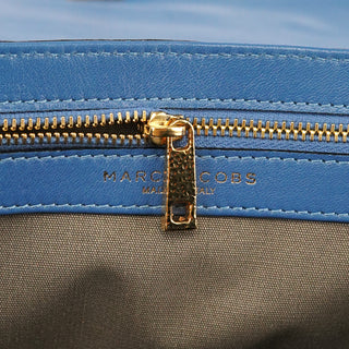Blue Pebbled Leather 2-Way Bag