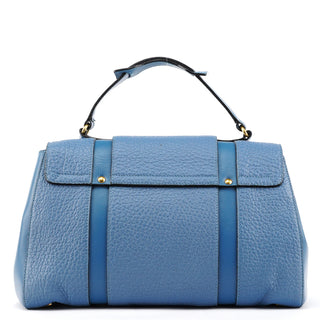 Blue Pebbled Leather 2-Way Bag