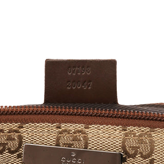 07198 Beige Brown GG Boat Pochette