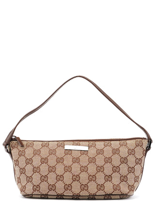 07198 Beige Brown GG Boat Pochette