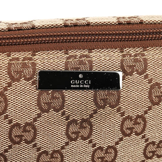 07198 Beige Brown GG Boat Pochette