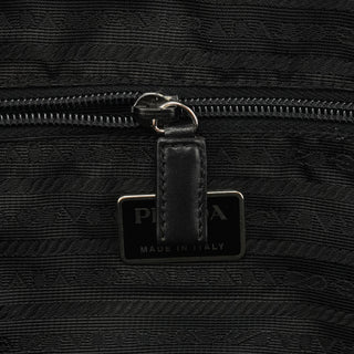 B9423 Grey Black Wool Leather Sport Tote Bag