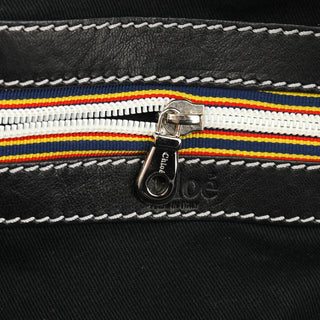 Black Calfskin Patsy Boston Bowling Bag