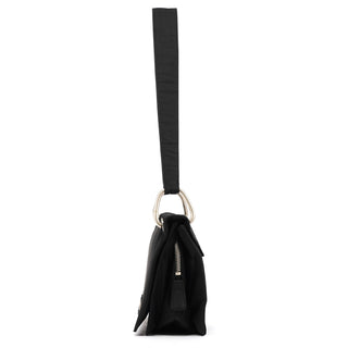 B6542 Black Tessuto Metallo Nylon Shoulder Bag
