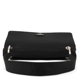 B6542 Black Tessuto Metallo Nylon Shoulder Bag