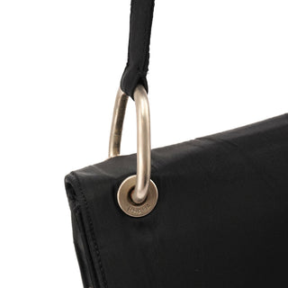 B6542 Black Tessuto Metallo Nylon Shoulder Bag