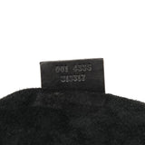 001 4335 Sac à main froncé en daim noir