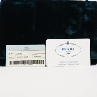 B7595 Deep Blue Velluto Righe Shoulder Bag