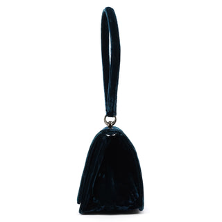 B7595 Deep Blue Velluto Righe Shoulder Bag
