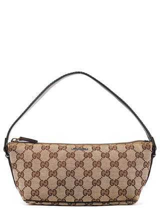 141809 Beige Brown GG Boat Pochette