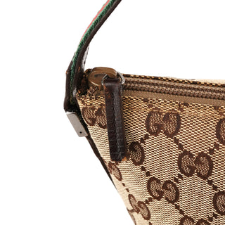 141809 Beige Brown GG Boat Pochette