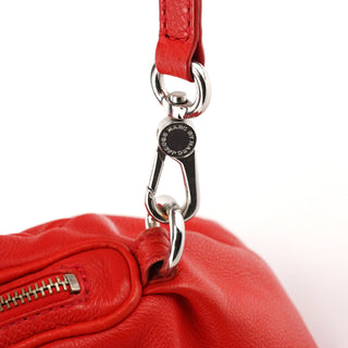 Red Leather Classic Q Mini Bowling Bag
