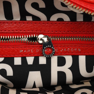 Red Leather Classic Q Mini Bowling Bag