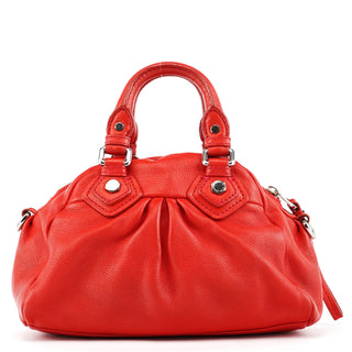 Red Leather Classic Q Mini Bowling Bag