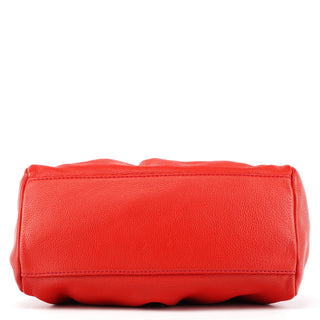Red Leather Classic Q Mini Bowling Bag