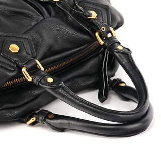 Black Leather Classic Q Baby Groovee 2-Way Bag
