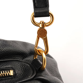 Black Leather Classic Q Baby Groovee 2-Way Bag
