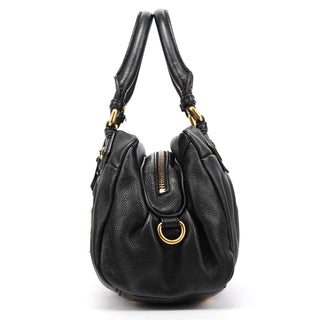 Black Leather Classic Q Baby Groovee 2-Way Bag