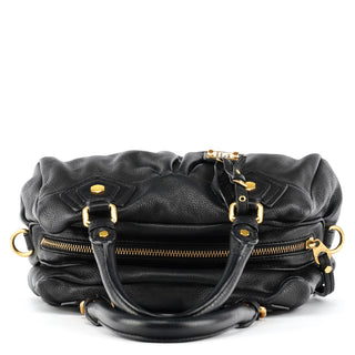 Black Leather Classic Q Baby Groovee 2-Way Bag