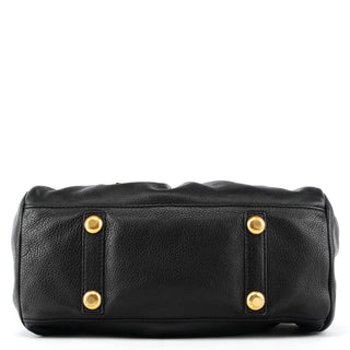 Black Leather Classic Q Baby Groovee 2-Way Bag