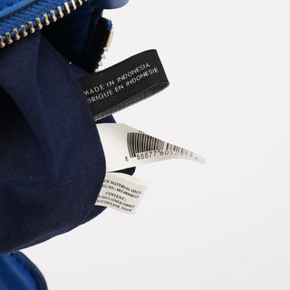 Blue Pebbled Leather Classic Q Bowling Bag