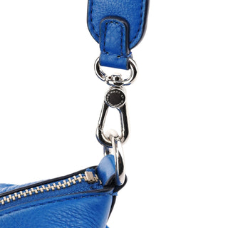 Blue Pebbled Leather Classic Q Bowling Bag