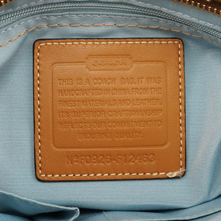 Beige Brown Signature Canvas Turnlock Tote Bag