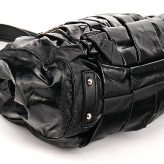 Black Patent Leather Stam 2-Way Bag